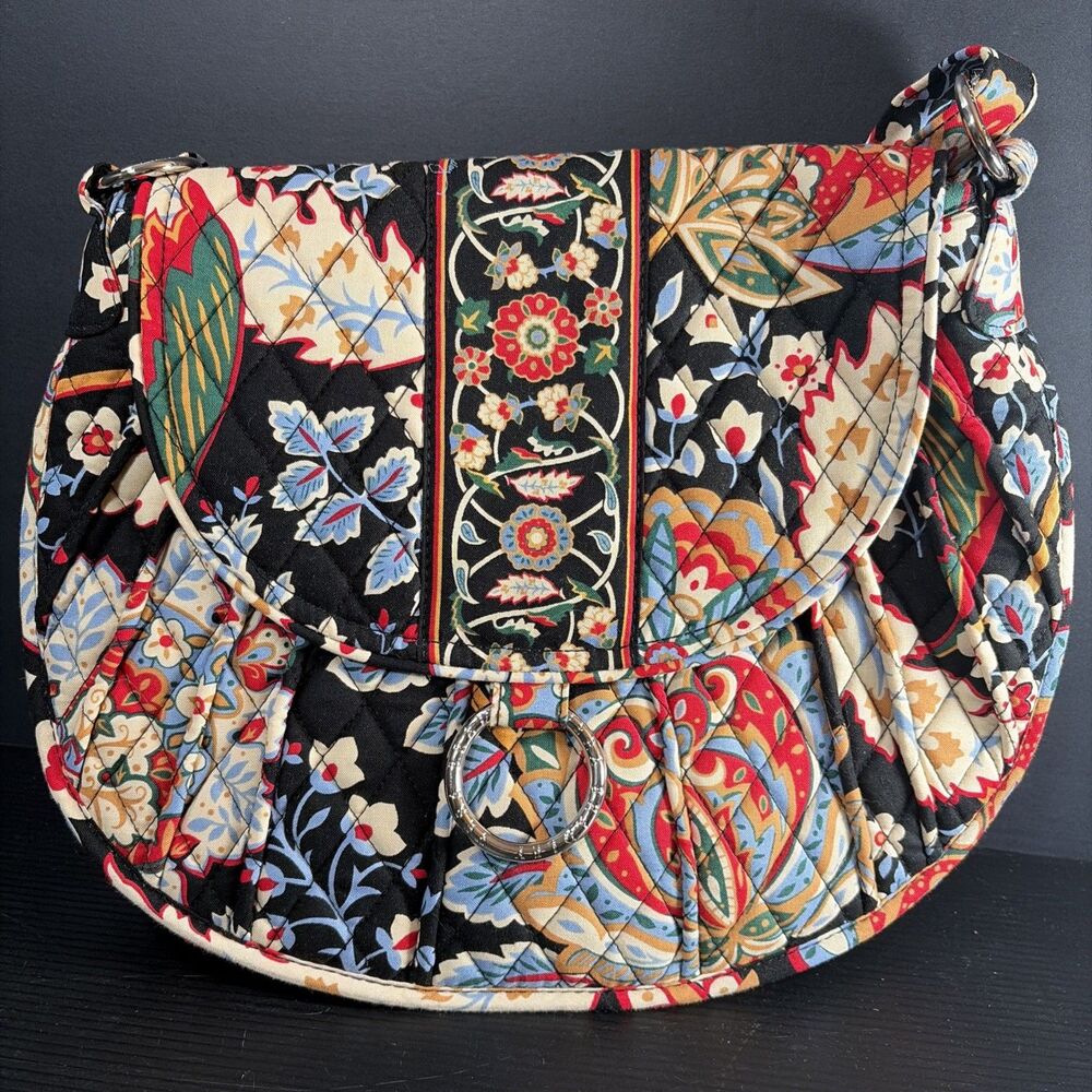 Vera Bradley Hipster Crossbody Bag in the Retired Versailles Pattern Adjustable